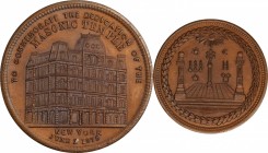 Augustus B. Sage Medals

1875 Masonic Temple / Pavilion, Three Columns Mule. Marvin-37. Copper. Plain Edge. 31.1 mm. Gem Mint State.

225.3 grains...