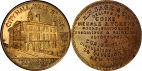 Augustus B. Sage Medals

1860 A.B. Sage & Co. Store Card. Miller-NY 751. Brass. Plain Edge. 30.8 mm. Mint State.

Several dozen are known today, m...