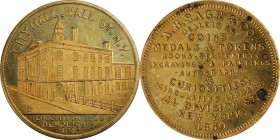 Augustus B. Sage Medals

1860 A.B. Sage & Co. Store Card. Miller-NY 751. Brass. Plain Edge. 30.9 mm. Mint State, Reverse Spots.

From the Q. David...
