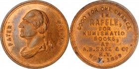 Augustus B. Sage Medals

1859 A.B. Sage & Co. Store Card. Miller-NY 762A, Musante GW-334, Baker-572A. Copper. Plain Edge. Thick Planchet. 20.5 mm. M...