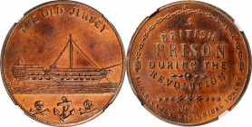 Augustus B. Sage Medals

Undated (ca. 1859) Sage's Historical Tokens -- No. 5, The Old Jersey. Original. Bowers-5. Die State I. Copper. Plain Edge. ...