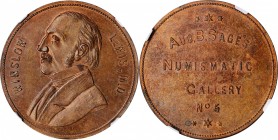 Augustus B. Sage Medals

Undated (ca. 1859) Sage's Numismatic Gallery -- No. 5, Winslow Lewis. Original. Bowers-5a. Die State I. Copper. Plain Edge....