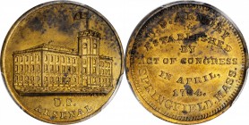 John Adams Bolen Medals

Undated (ca. 1862) United States Arsenal Medal. Without Sun. Brass. 28 mm. Musante JAB-4. MS-62 (PCGS).