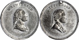 John Adams Bolen Medals

Undated (ca. 1876) Washington / Jefferson Medal Muling. Kline Restrike. Tin. 25 mm. Musante JAB M-9, Musante GW-799, Baker-...