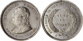 Joseph Merriam Medals

"1706" (ca. 1860) Benjamin Franklin Commemorative Medal. White Metal. 31 mm. Schenkman-C11, Greenslet GM-61, Fuld FR.M.NL.12....