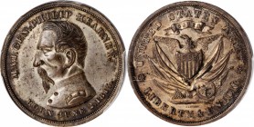 Joseph Merriam Medals

"1815" (1863) Major General Philip Kearney Commemorative Medal. Silver-Plated Copper. 31 mm. Schenkman-C20. AU-58 (PCGS).