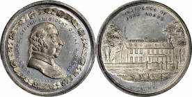 George H. Lovett Medals

Undated (ca. 1860-1861) Presidential Residences Series Medal by George Hampden Lovett. John Adams. White Metal. 35 mm. Satt...