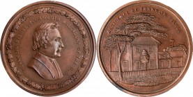 George H. Lovett Medals

Undated (ca. 1860-1861) Presidential Residences Series Medal by George Hampden Lovett. Franklin Pierce. Bronze. 35 mm. Satt...