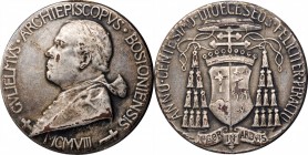 Bela Lyon Pratt Medals

1908 Archbishop William O'Connell Medal. Silvered Copper. 25.2 mm. By Bela Lyon Pratt. Extremely Fine.

Loop removed from ...