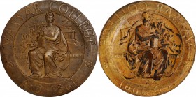 John R. Sinnock Medal

"1861" (ca. 1920) Vassar College Seal Uniface Die Trial. Copper. 55.8 mm. By John R. Sinnock. Mint State.

Obv: Athena, sea...