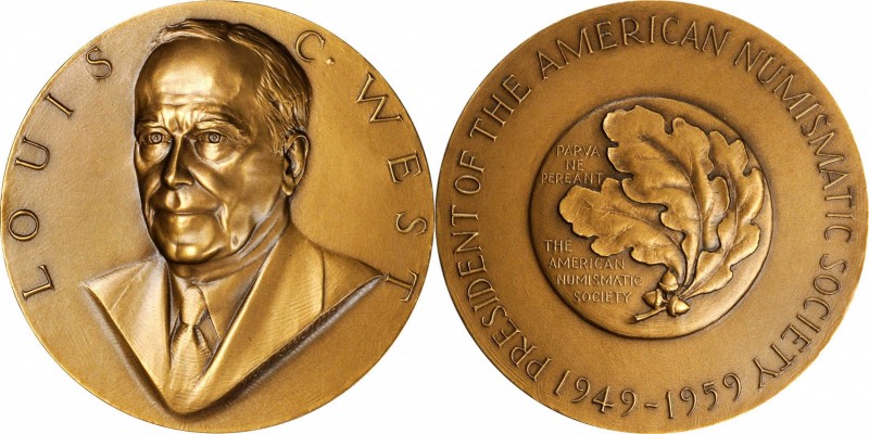 Art Medals - ANS Medals

"1959" (1960) Louis C. West Medal. Bronze. 69 mm. By ...