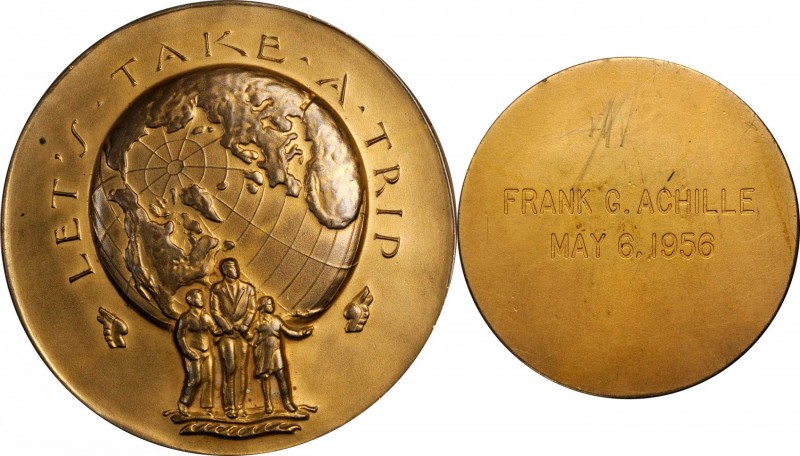 Art Medals - Medallic Art Company

1956 Let's Take A Trip Medal. Bronze. 64 mm...