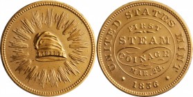 Mint and Treasury Medals

"1836" (Late 20th Century) First Steam Coinage Medal. Yellow Bronze. 27.9 mm. Julian-MT-21, Faylor-Hayden 622. Mint State....