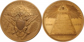 Commemorative Medals

"1882" (Late 20th Century) Great Seal Centennial Medal. Yellow Bronze. 62.4 mm. Julian CM-20. Mint State.

From the Richard ...