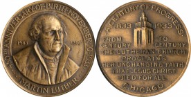 So-Called Dollars

1933 Century of Progress Exposition. Martin Luther Dollar. Bronze. 35 mm. HK-472. Rarity-4. MS-62 (NGC).