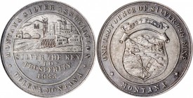 So-Called Dollars

1933 Montana Dollar. Silver. 40 mm. HK-820. Rarity-5. MS-64 (NGC).