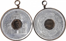 So-Called Dollars

1897 Bickford Dollar. Aluminum, Bronze Center. 29 mm. HK-837. Rarity-5. MS-63 (NGC).

Looped for suspension.