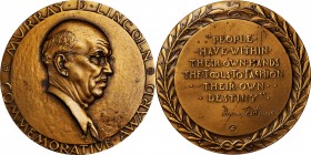 Award Medals

Undated Murray D. Lincoln Commemorative Award Medal. Bronze. 69.5 mm. By Anthony DeFrancisci. Mint State.

Obv: Bust of Murray Linco...