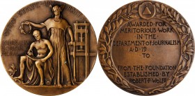 School, College and University Medals

Undated Ohio State University Journalism Award Medal. Bronze. 69.5 mm. By Anthony DeFrancisci. Unawarded. Min...