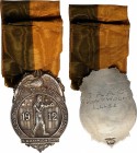 Sports and Olympics

1912 New York State Boxing Championship Award Badge. Sterling Silver. 53 mm x 34 mm, excluding loop and ribbon. 29.8 grams, inc...