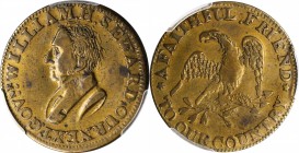 Hard Times Tokens

Undated (1834) William Seward. HT-28, Low-15, DeWitt-CE 1834-5, W-10-112b. Rarity-3. Brass. Plain Edge. 27 mm. EF-45 (PCGS).