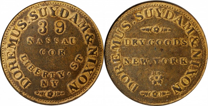 Hard Times Tokens

New York--New York. Undated (1840-1844) Doremus, Suydam & N...