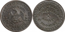 Hard Times Tokens

New York--New York. Undated (1837) James G. Moffet. HT-297, Low-323, W-NY-800-15a. Rarity-2. Copper. Plain Edge. 28.5 mm. Extreme...