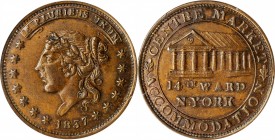 Hard Times Tokens

New York--New York. Lot of (2) Hard Times Tokens. Rarity-1. Copper. Plain Edge. (ANACS).

Included are: 1837 Centre Market, HT-...