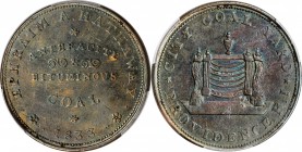 Hard Times Tokens

Rhode Island--Providence. 1833 Ephraim A. Hathaway. HT-428, Low-74, W-RI-080-10a. Rarity-1. Copper. Plain Edge. 28.5 mm. AU-50 (P...