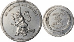 Merchant Tokens

New York--New York. 1860 George H. Lovett. Miller-NY 491A. White Metal. Plain Edge. 28 mm. Mint State, Cleaned.