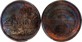 Merchant Tokens

Pennsylvania--Philadelphia. "1812" (ca. 1860) R. Lovett Jr. Miller-Pa 344N. Copper. Reeded Edge. 31 mm. MS-64 BN (PCGS).
