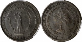 Merchant Tokens

South Carolina--Charleston. 1846 W.W. Wilbur. Miller-SC 9. Brass. Plain Edge. 29 mm. VF-30 (PCGS).