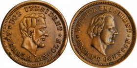 Patriotic Civil War Tokens

Undated (1864) Abraham Lincoln / Andrew Johnson. Fuld-132A/149 a, Cunningham 5-950C, King-226, DeWitt-AL 1864-68. Rarity...