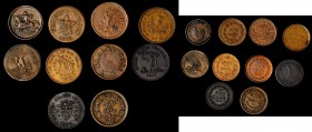 Patriotic Civil War Tokens

Lot of (10) Patriotic Civil War Tokens.

All are different and range in grade from Fine to Extremely Fine. Copper or b...