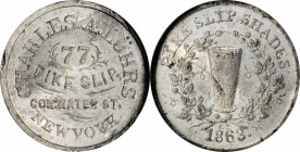 Civil War Store Cards

New York--New York. 1863 Charles A. Luhrs. Fuld-630AR-1e. Rarity-9. White Metal. Plain Edge. 19 mm. Unc Details--Damaged (NGC...