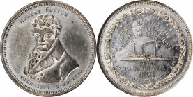 Trade Tokens and Store Cards

Connecticut--Hartford. "1807" (1860s) Alfred S. Robinson. Rulau Ct-Ha 19. White Metal. Plain Edge. 41 mm. MS-62 (NGC)....