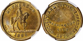 Trade Tokens and Store Cards

District of Columbia. 1876 Society Army of the Tennessee. Rulau DC-Wa 27B, Julian UN-3. Brass. Plain Edge. 19 mm. MS-6...