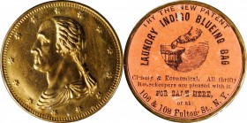 Shell Cards

New York--New York. Undated Laundry Indigo Blueing Bag. Bowers-NY-6562, Rulau-Unlisted. Gilt Brass. 38.3 mm. About Uncirculated.

Obv...