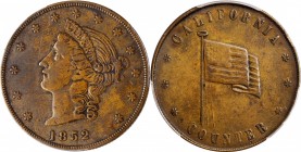 Counters and Gaming Tokens

"1852" California Gaming Counter. K-6. Rarity-6. Bronze. Reeded Edge. 34 mm. EF-45 BN (PCGS).