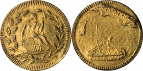 Counters and Gaming Tokens

Undated (1870-1890) Seated Liberty/Airships Spiel Marke. Brass. 16 mm. Extremely Fine.

Obv: Seated liberty design wit...