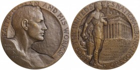 Americana - The West

1929 United States National Bank of Portland Medal. Bronze. 70.2 mm. By Avard Fairbanks. Mint State.

Obv: Vital male bust r...