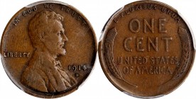 Lincoln Cent

1914-D Lincoln Cent. VF-20 (PCGS).

PCGS# 2471. NGC ID: 22BH.