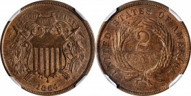 Two-Cent Piece

1864 Two-Cent Piece. Large Motto. MS-63 BN (NGC).

PCGS# 3576. NGC ID: 22N9.

From our (Coin Galleries') sale of July 1999, lot ...
