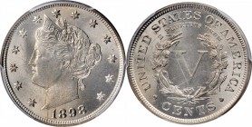 Liberty Head Nickel

1898 Liberty Head Nickel. MS-65 (PCGS).

PCGS# 3859. NGC ID: 22PP.