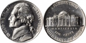 Jefferson Nickel

1939 Jefferson Nickel. Reverse of 1938. Proof-64 (NGC).

PCGS# 4176. NGC ID: 279X.