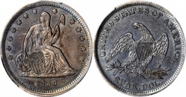 Liberty Seated Quarter

1838 Liberty Seated Quarter. No Drapery. Briggs 1-A. Rarity-4. Open Claws Reverse. AU Details--Cleaned (PCGS).

PCGS# 5391...