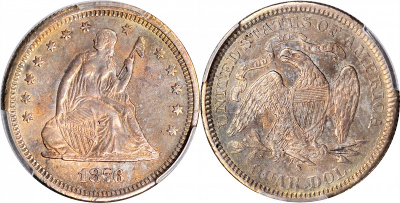 Liberty Seated Quarter

1876-S Liberty Seated Quarter. Type II Reverse. AU Det...