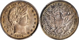 Barber Quarter

1909-D Barber Quarter. AU-58 (PCGS).

PCGS# 5654. NGC ID: 23ZH.