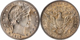 Barber Quarter

1915 Barber Quarter. AU-58 (PCGS).

PCGS# 5670. NGC ID: 2422.