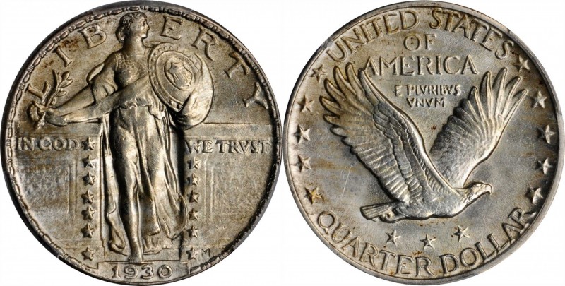 Standing Liberty Quarter

1930 Standing Liberty Quarter. MS-64 (PCGS).

PCGS...